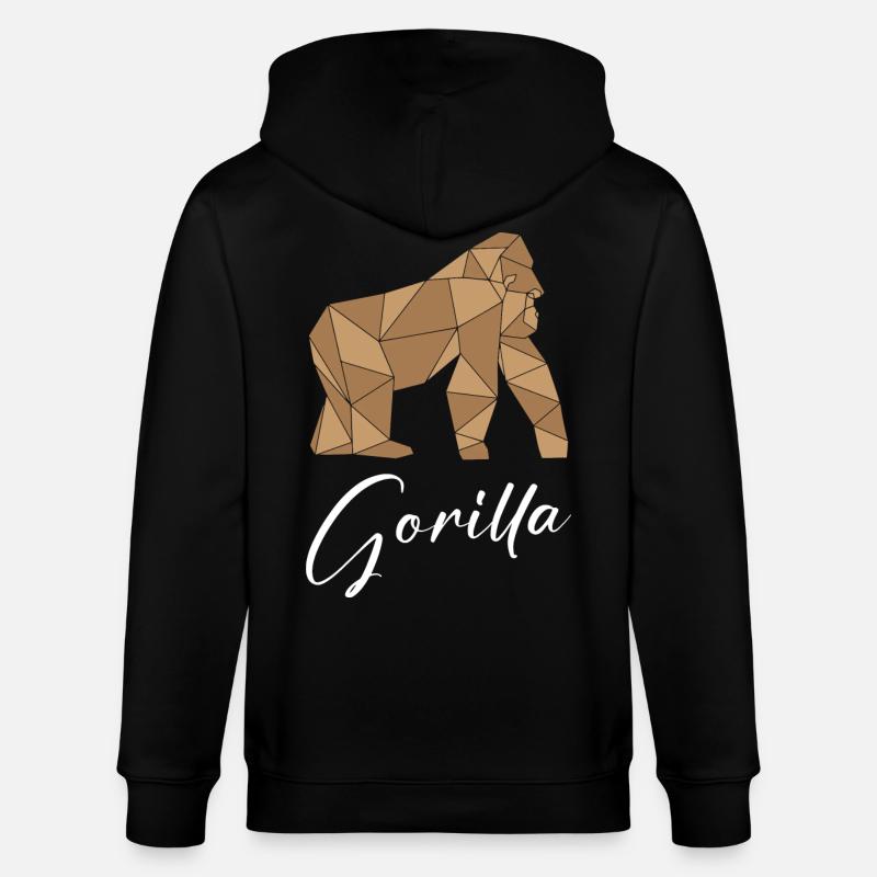 Gorilla - Stanley/Stella Unisex Bio-Kapuzenjacke CULTIVATOR  - Schwarz
