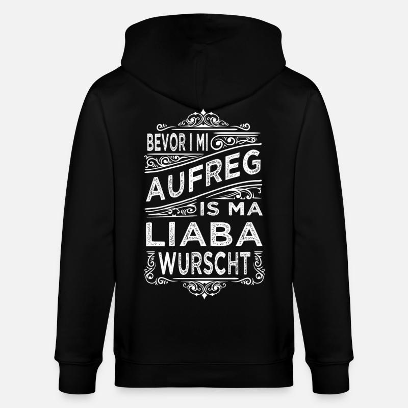 BEVOR I MI AUFREG... - Stanley/Stella Unisex Bio-Kapuzenjacke CULTIVATOR  - Schwarz