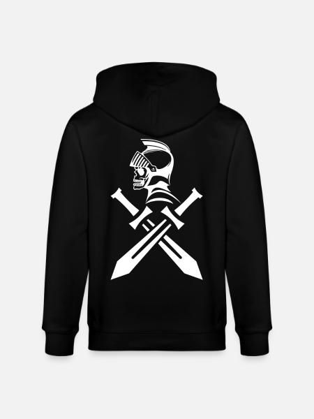 White Ghost Knight - Stanley/Stella CULTIVATOR  Unisex Organic Hooded Jacket - black