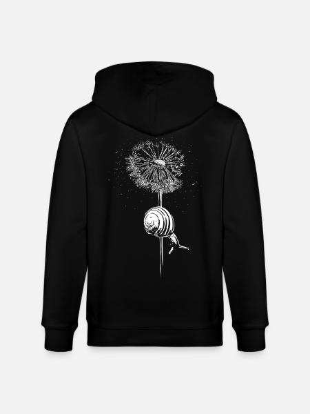 Dandelion Dandelion Snail - Stanley/Stella CULTIVATOR Unisex Organic Hooded Jacket - black