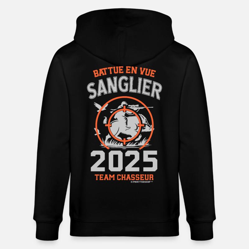 Driven Boar 2025 Hunter-Ausrüstung - Stanley/Stella Unisex Bio-Kapuzenjacke CULTIVATOR  - Schwarz