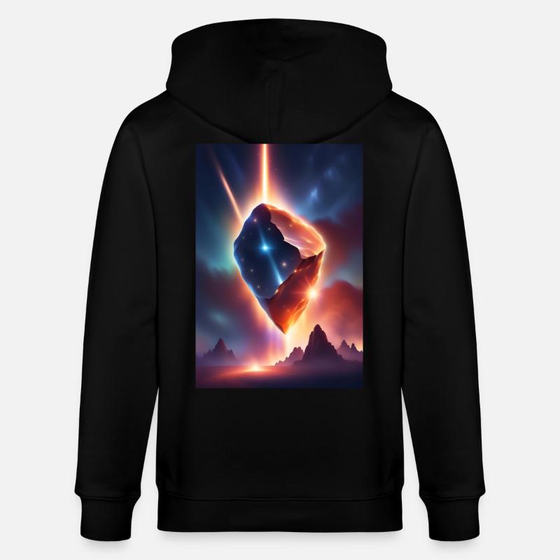 Fantastischer Meteor, der herunterfällt - Stanley/Stella Unisex Bio-Kapuzenjacke CULTIVATOR  - Schwarz