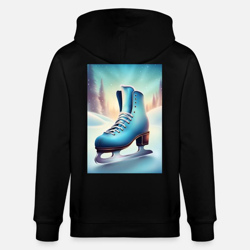 Winterliches Eiskunstlauf-Hobby - Stanley/Stella Unisex Bio-Kapuzenjacke CULTIVATOR - Schwarz