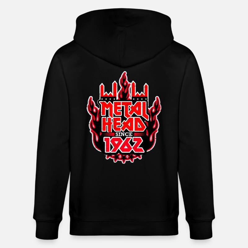 METALHEAD since 1962 - Stanley/Stella Unisex Bio-Kapuzenjacke CULTIVATOR  - Schwarz
