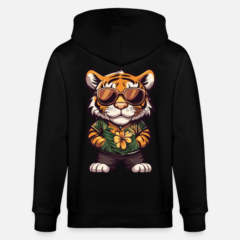 Tiger Comic Drôle d’été - Veste à capuche bio CULTIVATOR Stanley/Stella Unisexe - noir