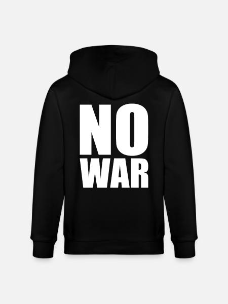 No war - Stanley/Stella CULTIVATOR  Unisex Organic Hooded Jacket - black