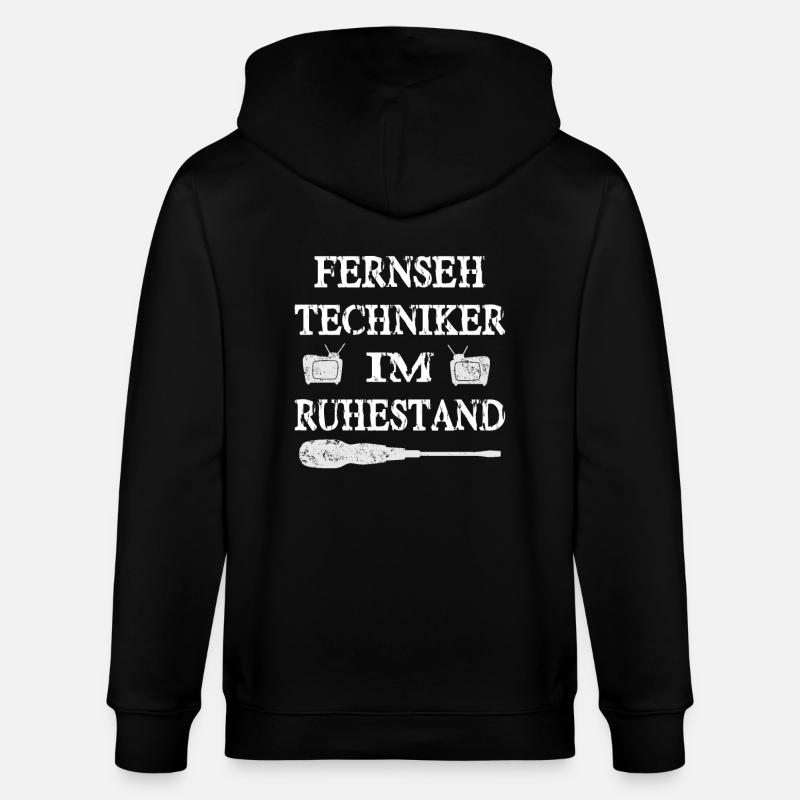 Fernsehtechniker - Stanley/Stella Unisex Bio-Kapuzenjacke CULTIVATOR  - Schwarz