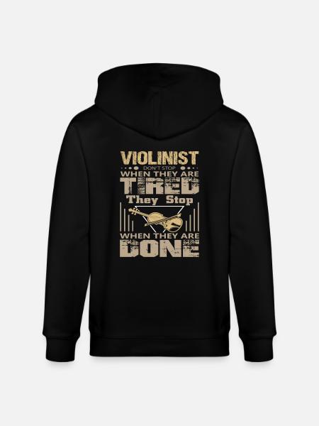 Violinist violinist - Stanley/Stella CULTIVATOR Unisex Organic Hooded Jacket - black