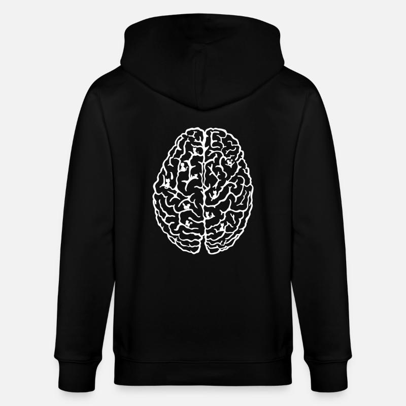 Cerveau de chat - Veste à capuche bio CULTIVATOR Stanley/Stella Unisexe - noir
