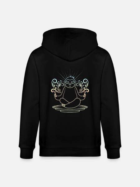 Sloth yoga - Stanley/Stella CULTIVATOR Unisex Organic Hooded Jacket - black