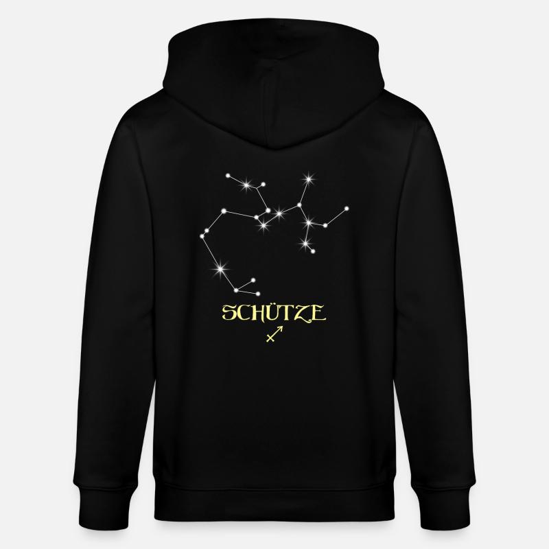 Schütze Sternzeichen - Stanley/Stella Unisex Bio-Kapuzenjacke CULTIVATOR  - Schwarz