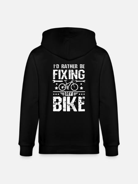 Je préfère réparer mon vélo - Veste à capuche bio CULTIVATOR Stanley/Stella Unisexe - noir