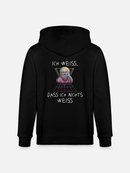 Socrates Greek Philosopher - Stanley/Stella CULTIVATOR Unisex Organic Hooded Jacket - black