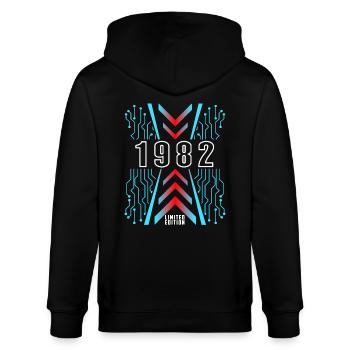 Geburtstag 1982 Gaming Limited Edition Gamer - Stanley/Stella Unisex Bio-Kapuzenjacke CULTIVATOR  - Schwarz - Hinten - Anna (173cm)