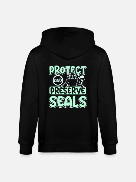 Protéger et préserver les phoques - Veste à capuche bio CULTIVATOR Stanley/Stella Unisexe - noir
