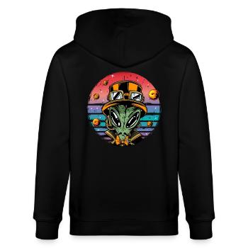 Étranger - Veste à capuche bio CULTIVATOR Stanley/Stella Unisexe - noir - Dos - Anna (173cm)