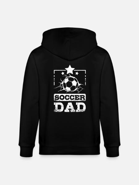 Fathers day Daddy Soccer Dad - Stanley/Stella CULTIVATOR  Unisex Organic Hooded Jacket - black