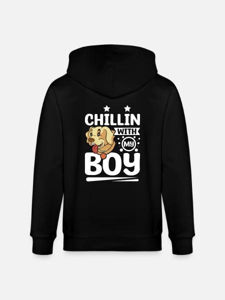 Chillin avec mon labrador - Veste à capuche bio CULTIVATOR Stanley/Stella Unisexe - noir