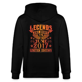 Anniversaire Juin 2017 Edition Limitée Millésime - Veste à capuche bio CULTIVATOR Stanley/Stella Unisexe - noir - Dos - Anna (173cm)