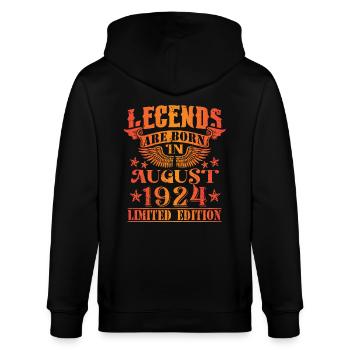 Anniversaire Août 1924 Edition Limitée Millésime - Veste à capuche bio CULTIVATOR Stanley/Stella Unisexe - noir - Dos - Anna (173cm)