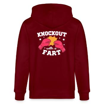 Knockout avec un Fart Combat Sports Boxer - Veste à capuche bio CULTIVATOR Stanley/Stella Unisexe - bordeaux - Dos - Anna (173cm)