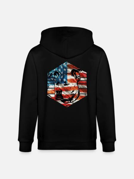 Pitbull USA - Stanley/Stella CULTIVATOR  Unisex Organic Hooded Jacket - black