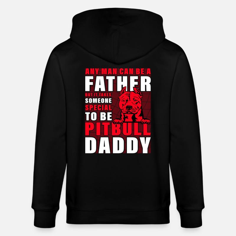Pitbull Father Daddy - Stanley/Stella Unisex Bio-Kapuzenjacke CULTIVATOR  - Schwarz