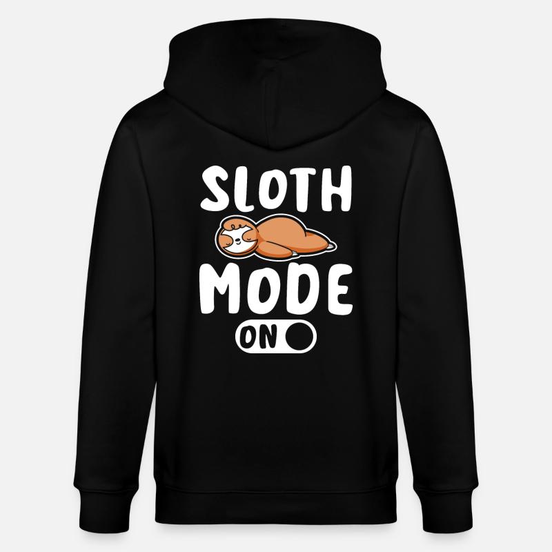 Sloth mode on - Stanley/Stella CULTIVATOR  Unisex Organic Hooded Jacket - black