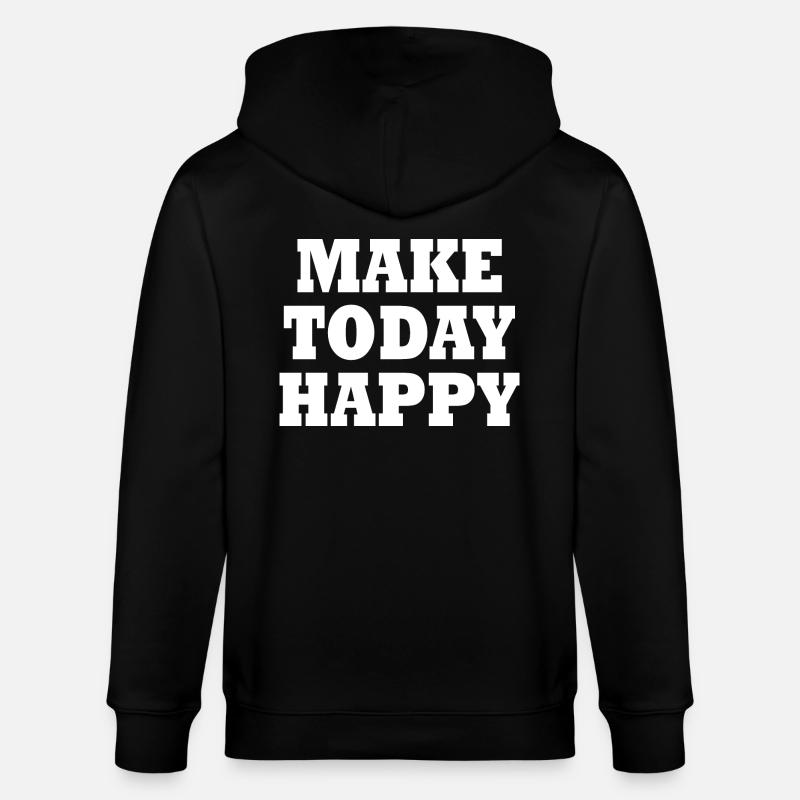Make today happy - Veste à capuche bio CULTIVATOR Stanley/Stella Unisexe - noir