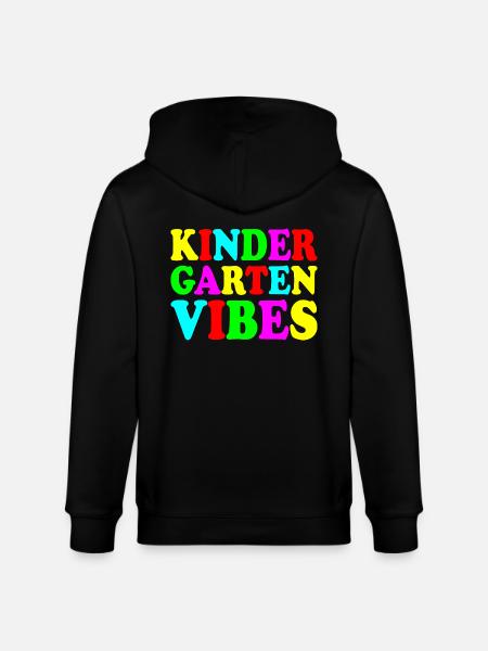 kindergarten vibes - Stanley/Stella CULTIVATOR Unisex Organic Hooded Jacket - black