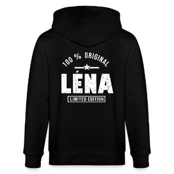 Léna personalized shirt first name Léna - Stanley/Stella CULTIVATOR  Unisex Organic Hooded Jacket - black - Back - Anna (173cm)