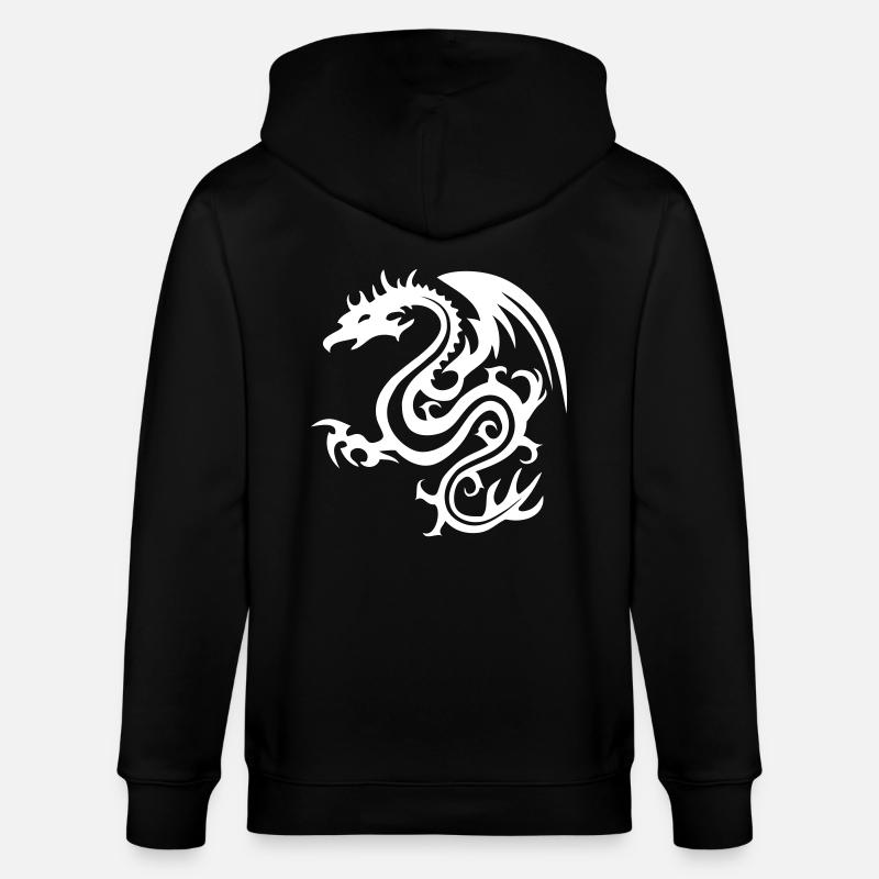 Drache - Stanley/Stella Unisex Bio-Kapuzenjacke CULTIVATOR  - Schwarz