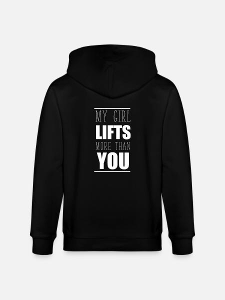 Morsomme uttrykk Gym - Stanley/Stella CULTIVATOR økologisk unisex hettejakke - svart
