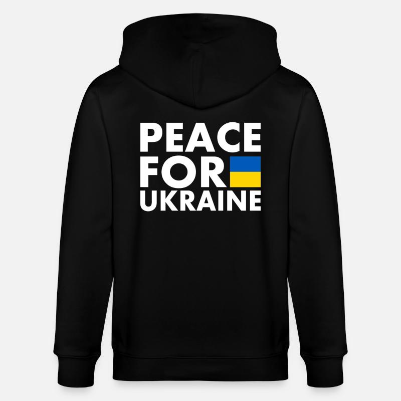 Ukraine - Veste à capuche bio CULTIVATOR Stanley/Stella Unisexe - noir