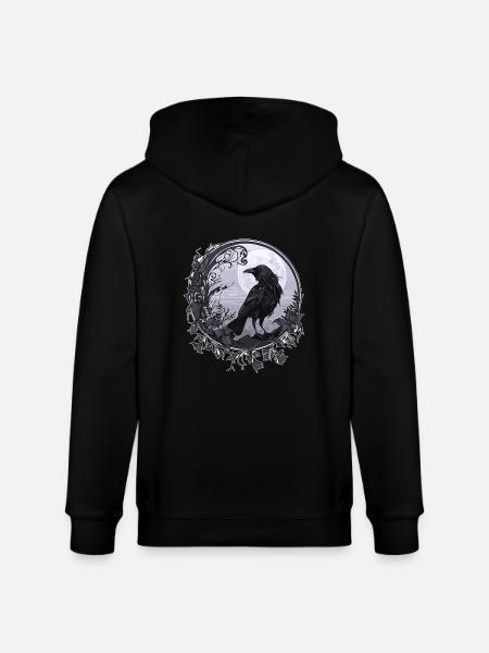 Raven Crow - Stanley/Stella CULTIVATOR  Unisex Organic Hooded Jacket - black