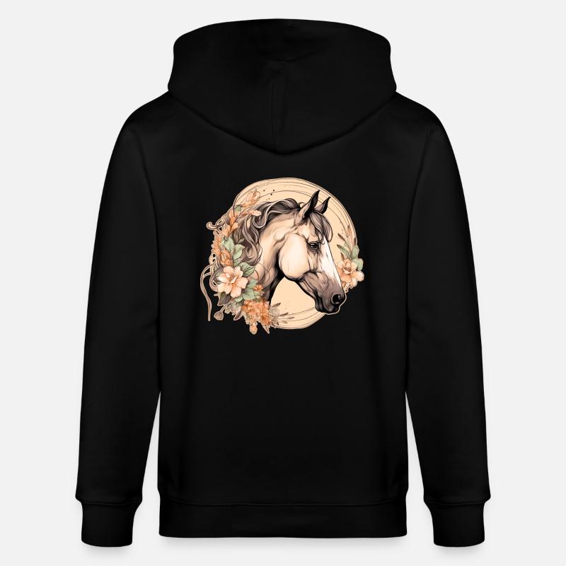 Cheval Boho - Veste à capuche bio CULTIVATOR Stanley/Stella Unisexe - noir