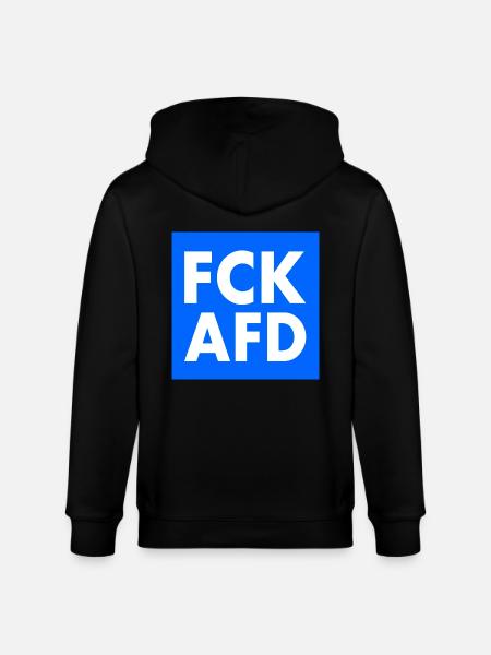 Fck afd - Stanley/Stella Unisex Bio-Kapuzenjacke CULTIVATOR - Schwarz