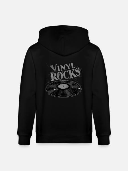 Vinyl Rocks - Stanley/Stella CULTIVATOR Unisex Organic Hooded Jacket - black