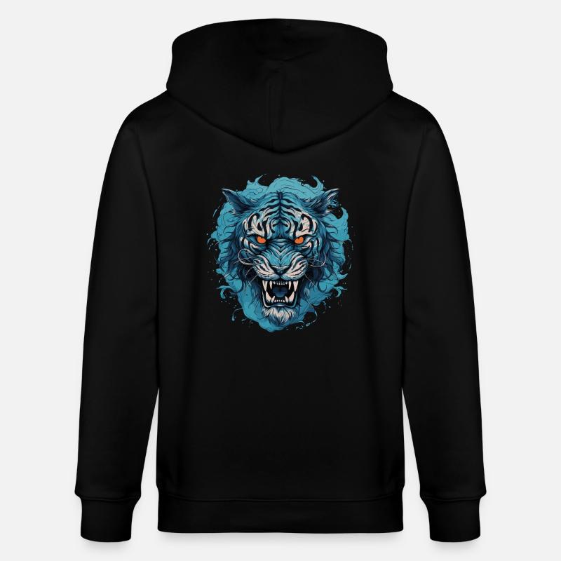 Tiger - Stanley/Stella Unisex Bio-Kapuzenjacke CULTIVATOR  - Schwarz