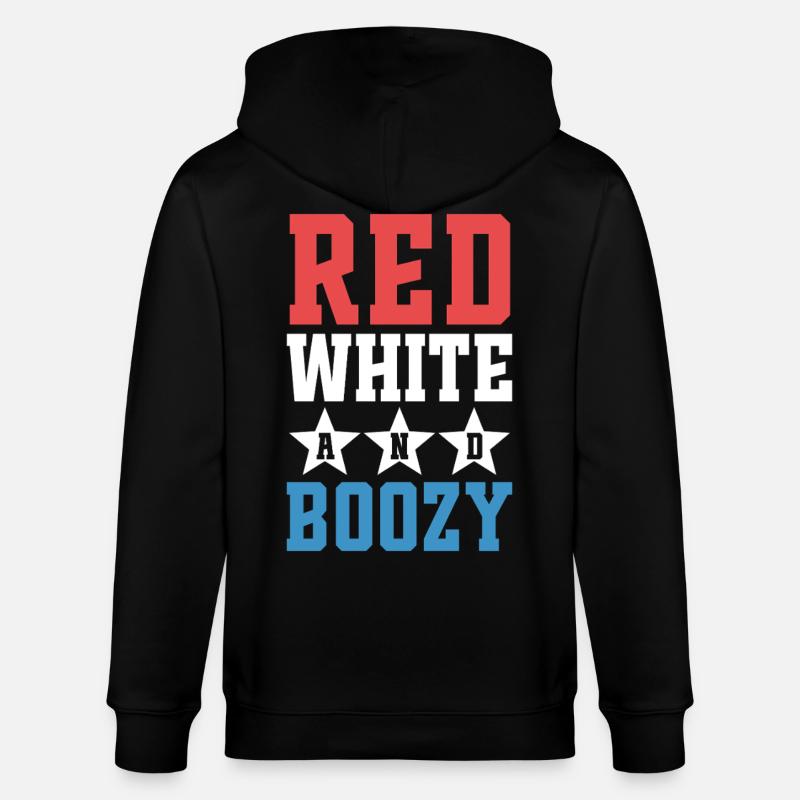 Rouge, Blanc et Alcoolisé - Veste à capuche bio CULTIVATOR Stanley/Stella Unisexe - noir
