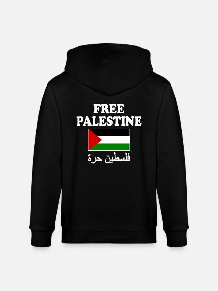 Free palestine - Stanley/Stella CULTIVATOR Unisex Organic Hooded Jacket - black