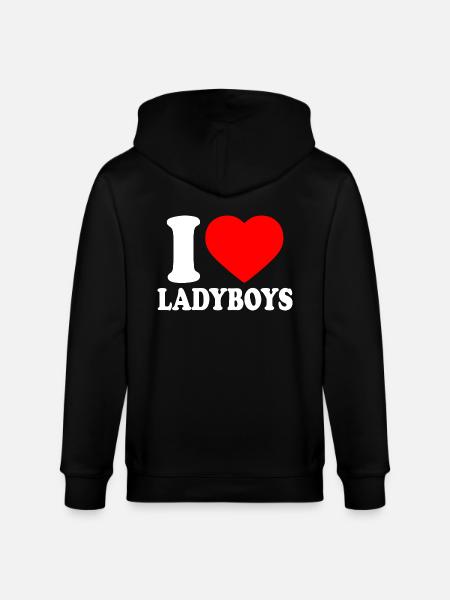 I love ladyboys - Veste à capuche bio CULTIVATOR Stanley/Stella Unisexe - noir