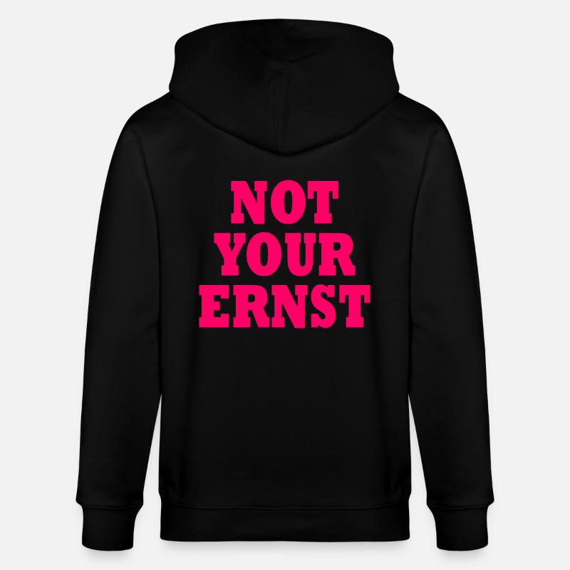 Not your ernst - Stanley/Stella Unisex Bio-Kapuzenjacke CULTIVATOR  - Schwarz