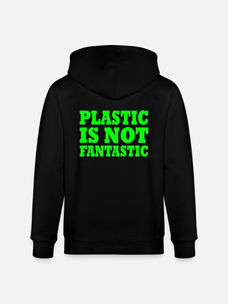 Plastic is not fantastic - Stanley/Stella CULTIVATOR Unisex Organic Hooded Jacket - black