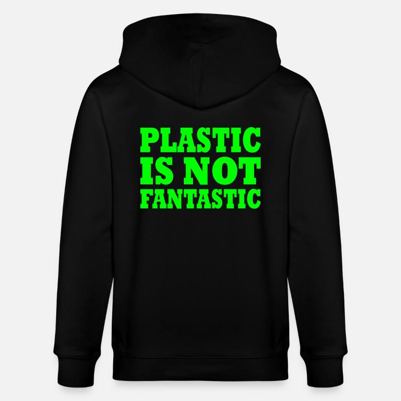 Plastic is not fantastic - Veste à capuche bio CULTIVATOR Stanley/Stella Unisexe - noir