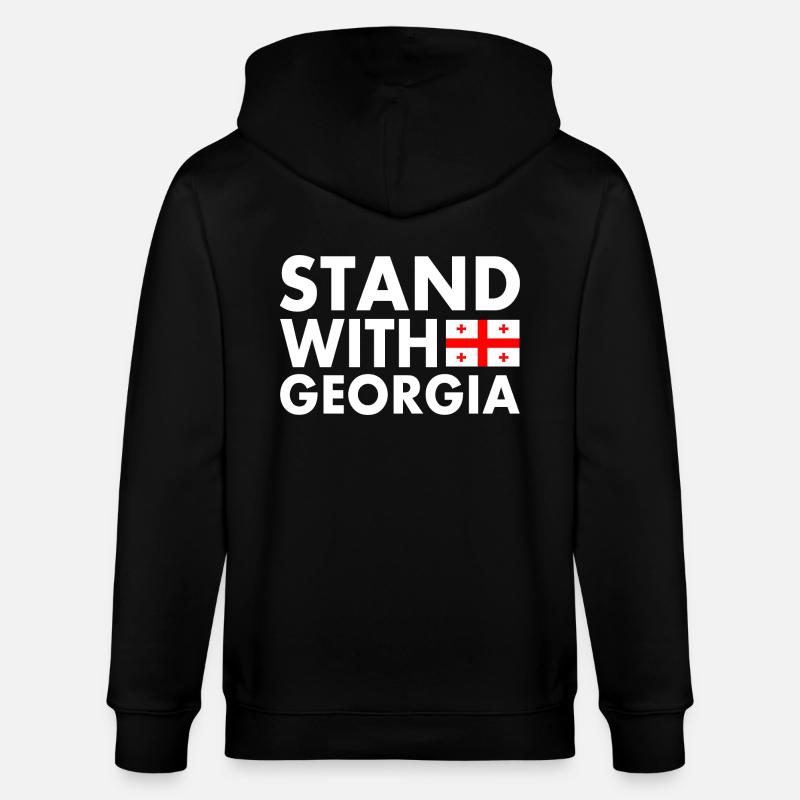 Georgien - Stanley/Stella Unisex Bio-Kapuzenjacke CULTIVATOR  - Schwarz