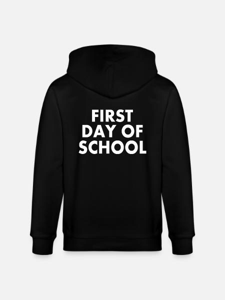 First day of school - Stanley/Stella CULTIVATOR  Unisex Organic Hooded Jacket - black
