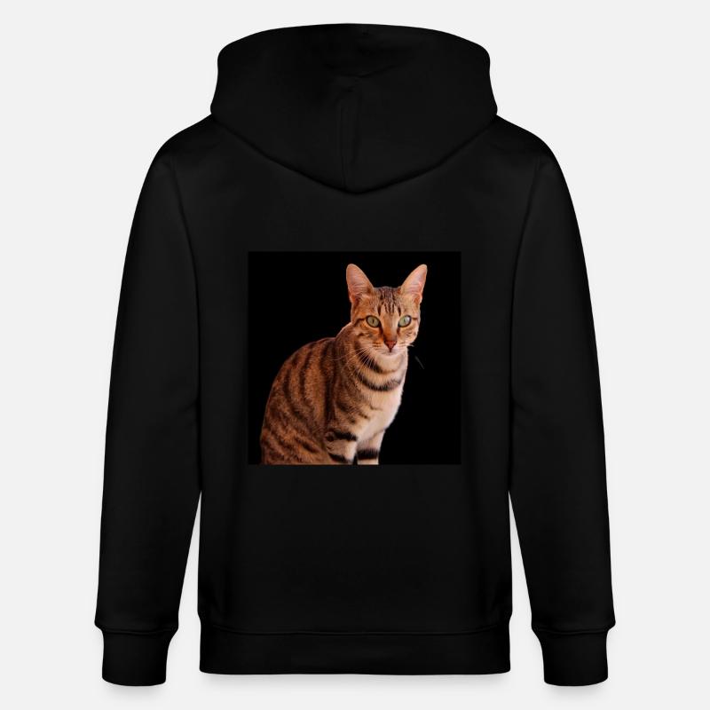 Chat chat chaton doux - Veste à capuche bio CULTIVATOR Stanley/Stella Unisexe - noir