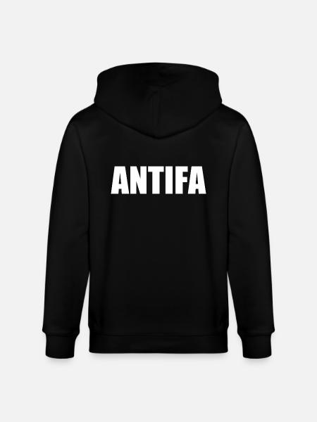 Antifa - Stanley/Stella CULTIVATOR  Unisex Organic Hooded Jacket - black