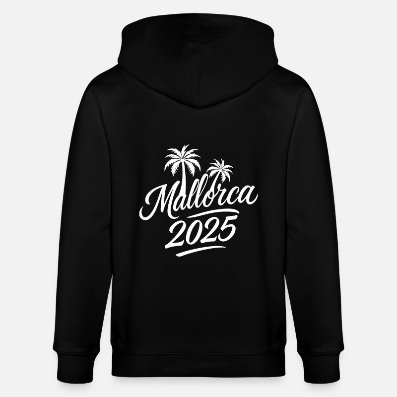 Mallorca 2025 Palmen - Stanley/Stella Unisex Bio-Kapuzenjacke CULTIVATOR  - Schwarz